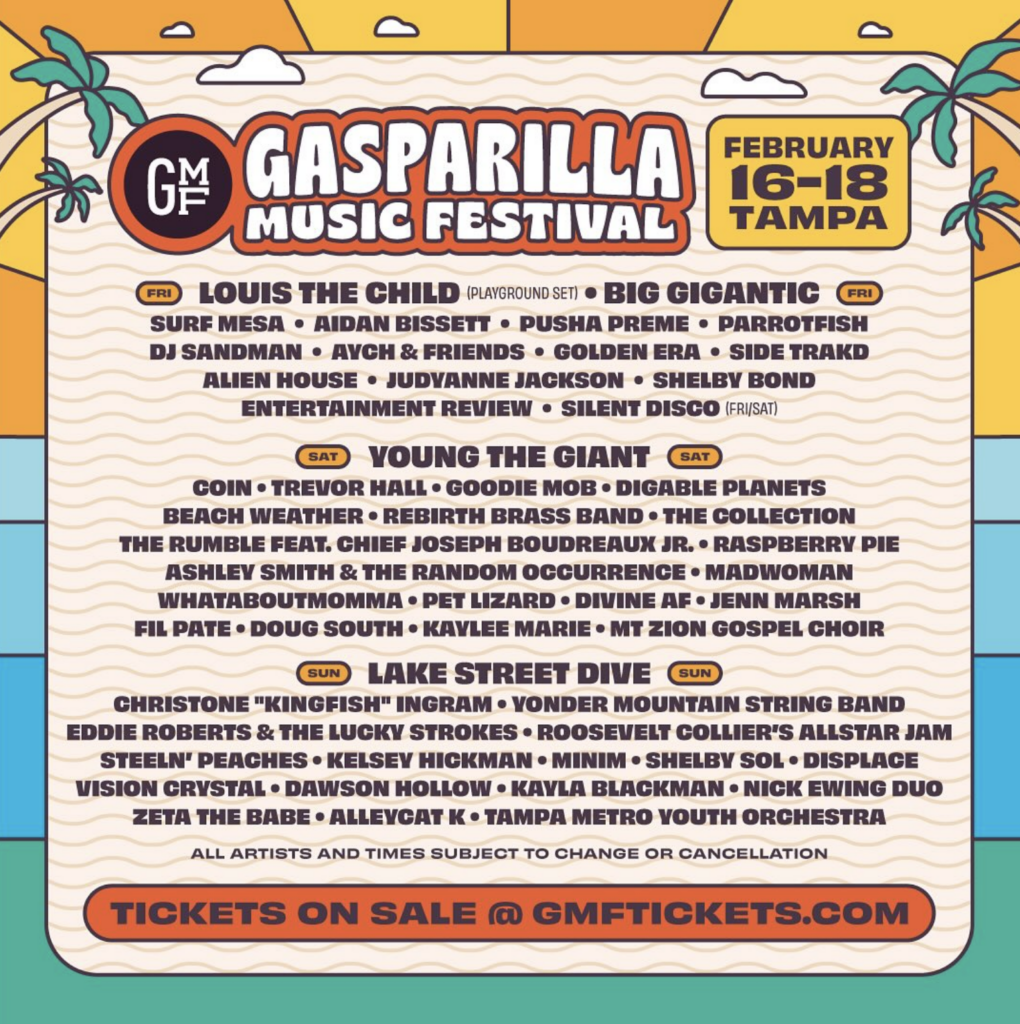 Gasparilla Music Festival lineup